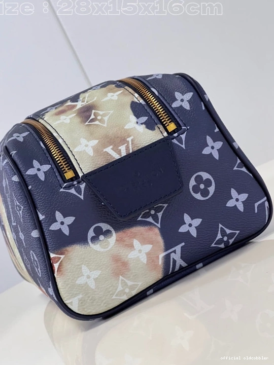 Official oldcobbler LOUIS VUITTON POUCH TOILET KIT DOPP 0817